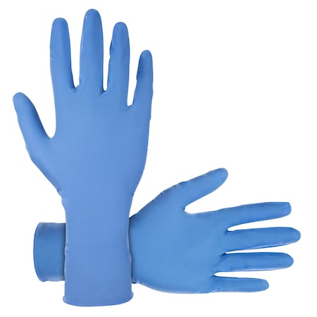 Sas Safety Derma-Max, Disposable Gloves, 8 mil Palm, Nitrile, Powder-Free, 2XL, 500 PK, Orange 6610-40
